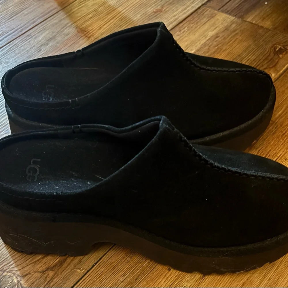 UGG Women's Black Suede Mules - Picture 2 of 4